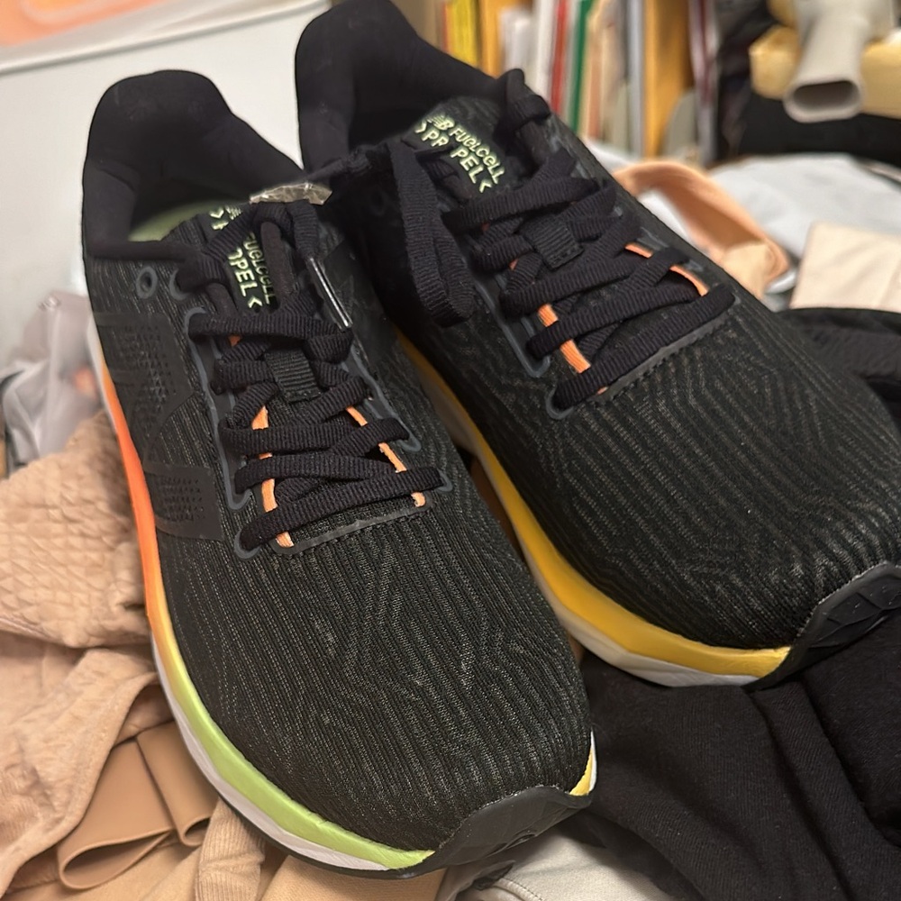 Black and Yellow Athletic Shoes